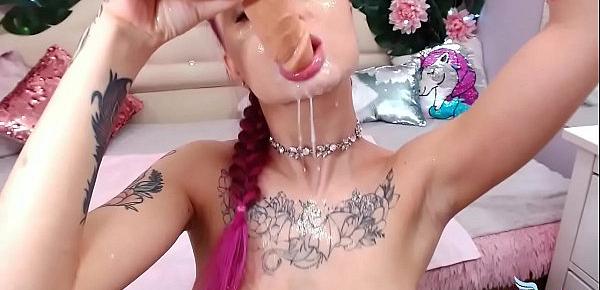  Sweet Barbie Facefuck and Ass Fuck Dildo - Anal Creampie